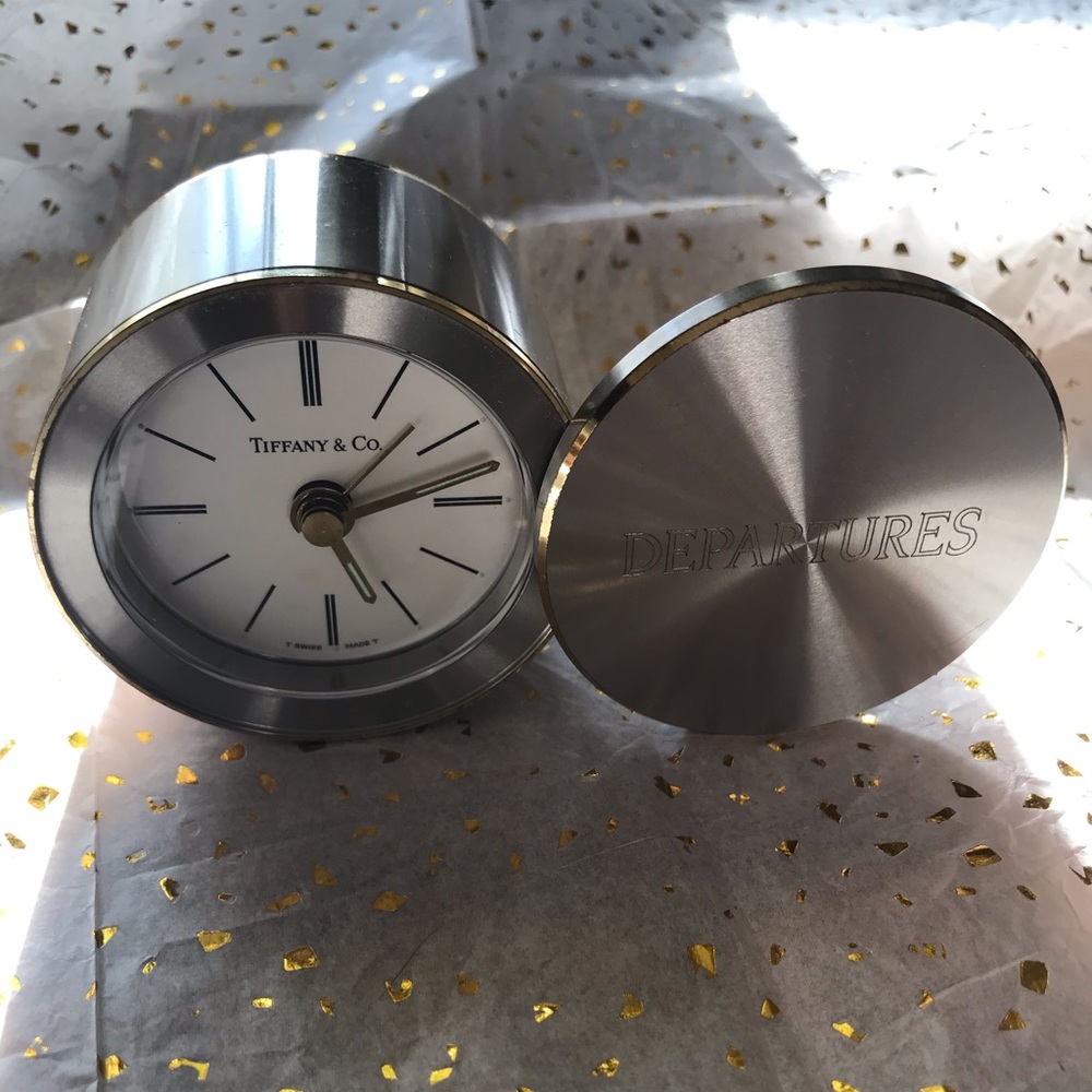 Tiffany & Co. Swiss Quartz Travel Alarm Clock